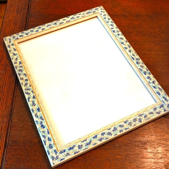 Vintage Custom Made Faux Mosaic Motif Picture/Artwork Frame w/Glass - Picture 2 of 12